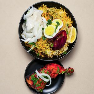Choice of Biryani with one Tandoori leg