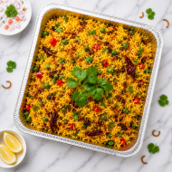 Tray Of Vegetable Dum Biriyani